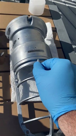 Step one to powder coating my Budweiser, red light goal light ￼