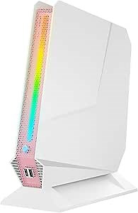 Mini Gaming PC, 12Th Gen Intel Core i9-12900HK(14C/20T up to 5GHz), RTX 3050 Ti RGB Lights Mini Computer, 32GB RAM 1TB PCIe G4x4 SSD, 2X HDMI+Type-C, WiFi 6E BT5.3, 2.5G LAN, Win 11 Pro, White