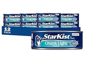 StarKist Chunk Light Tuna in Water, 5 oz Can, Pack of 12