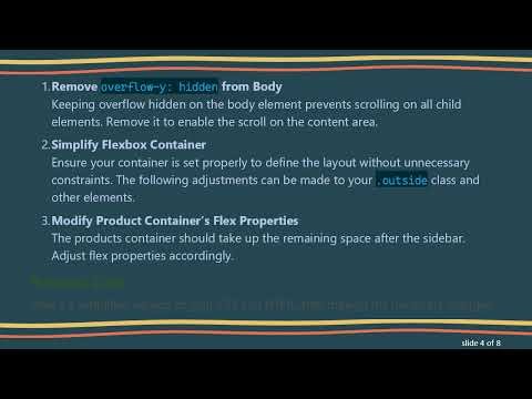 Understanding Why overflow-y: auto May Not Work as Expected