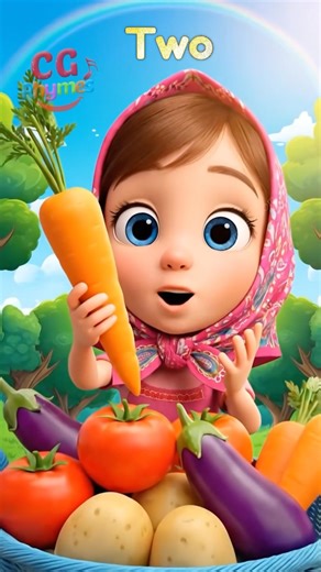 Kids Learn Counting Veggies Together! #kidssong #kids #kindergarten #preschoolBubbles