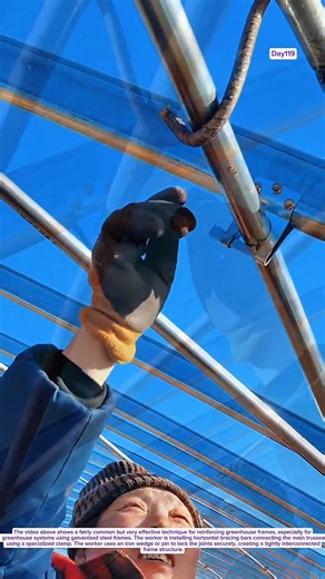 Secure the greenhouse frame effectively with locking pins