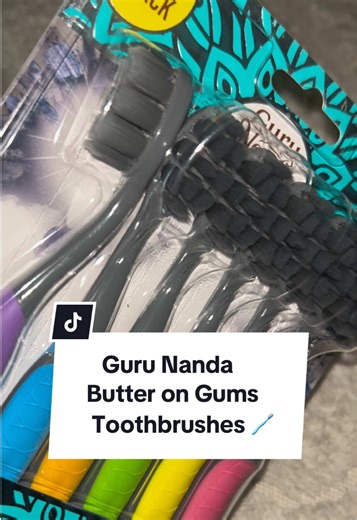 Okay, no joke these are the best tooth brushes i’ve ever used!! Having sensitive gums, these have stopped all irritation & bleeding 👏🏼 #gurunanda #gums #toothbrush #oralhealth