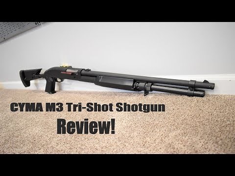 CYMA M3 3-Round Burst Multi-Shot Shell Loading Airsoft Shotgun Review!