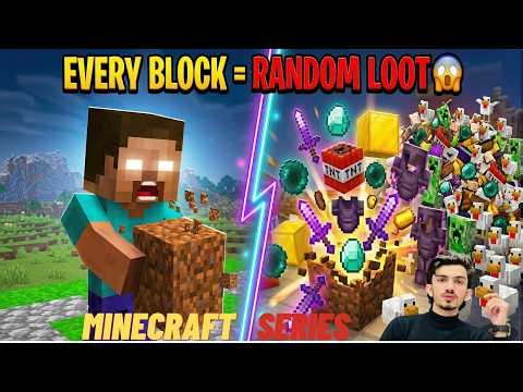 Minecraft But Every Block Drops RANDOM LOOT 😱💎 (INSANE LUCK!)