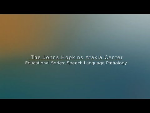 Ataxia Speech-Language Pathology