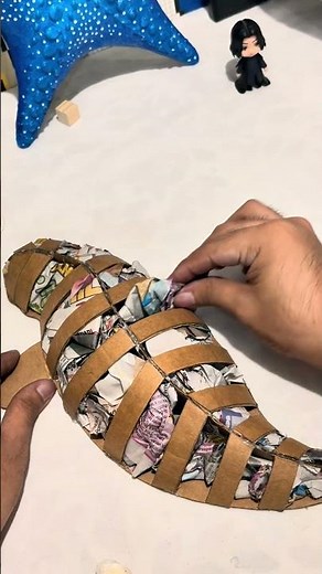 Making a sea animal for my wall 🌊💙 Cardboard Shark Tutorial 🪸#DIY #cardboard #sea #turtle