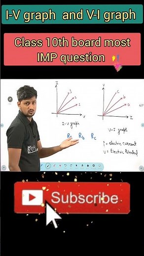 Class 10 science most important question || V-I GRAPH || voltage current graph || ohm's law graph