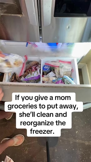 …then she will want to deep clean the refrigerator. #momlife #momsoftiktok #cleantok #cleaning #cleaningtiktok