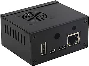 Orange Pi Zero 2 Case N500, Metal Case with 5V 3010 Cooling Fan and 4pcs Aluminum Heatsinks & Antenna