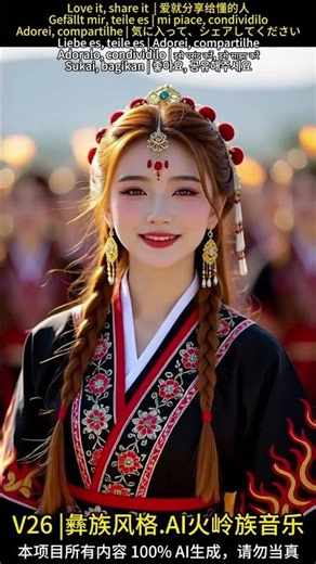 S5.🎼 V26 | 彝族风格.AI火岭族音乐 | 火岭山歌 · 月下之声 | The Voice of Huoling Mountains under the Moon