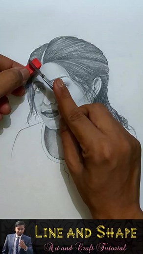 9.1K views | Portrait Drawing❤️ Line and Shape @line.andshape #fbreels #fbviral #pencildrawing #shadingtutorial #pencilshading #onlinedrawingsession #drawingclass #youtubechannelsubscribe #pencildrawing #reelsinstagram #reels #portrait #pencilshading #explore #explorepage #reelsvideo #reelsviral Medium  Graphite pencil on Paper . . . Full video tutorial available on my YouTube channel  Online classes are available | Line and Shape | Facebook