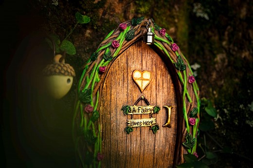 Opening Fairy Door for Trees With Light - Fairy Garden Accesories- Whimsical Decor- Fairy Decor- Fairy Garden - Gnome Door- Fairy House - Etsy