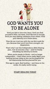 61 reactions | Codependency disconnects you from God  It keeps you...