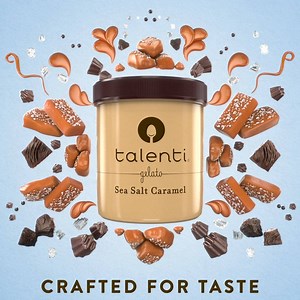What's better than caramel gelato? Caramel gelato filled with chocolatey sea salt caramels. Crafted for taste, #ClearlyTalenti | Talenti Gelato