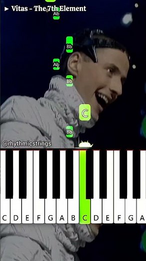 Vitas - The 7th Element 2001 | Easy Piano Tutorial #shorts #memes