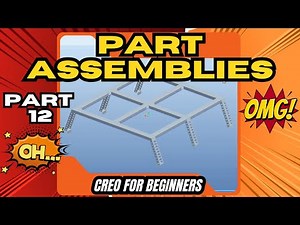 Part 12 - Assemblies - Creo parametric tutorial for Beginners - step by step 3d modeling basics