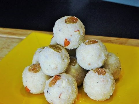 रवा खोबऱ्याचे लाडू | Rava Coconut Laddoo by madhurasrecipe | Diwali Recipe