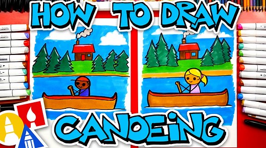 How To Draw A Person Canoeing - Art For Kids Hub — Free Drawing Lessons for Kids -