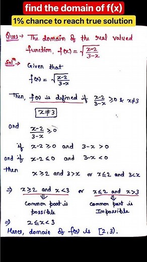 find the domain of f(x) | functions class 11 | domain range #mathematics #function