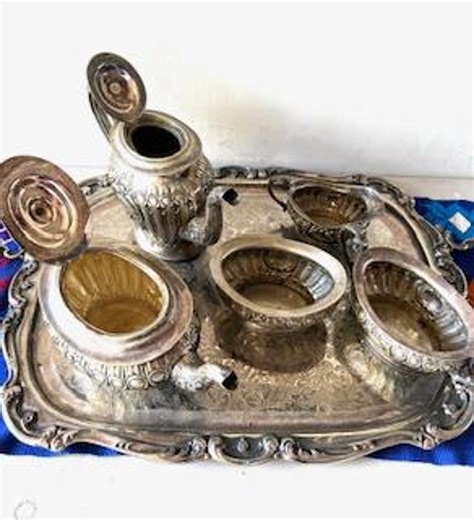 Vintage Sheffield EPNS Silver-plated Tea & Coffee Service With Large 25” Gallery Tray (1930s-1940s) - Etsy