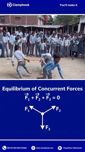 Clamphook Academy on Instagram: "Jhyappai jhyappai bujhiyo ni equilibrium of concurrent forces .🤣🤣"