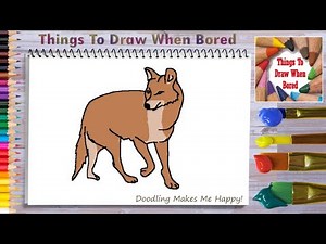 How To Draw A Coyote ( How To Draw Coyote Step By Step Easy ) - Coyote Drawing Step By Step Easy