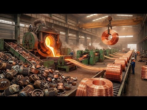 Epic Scale! Heavy Motor Recycling into Huge Stator Copper & Massive Copper Casting in Factory
