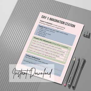 7-day Screen-free Challenge With 35 Activities   Daily Printable Guide for Kids – Easy Done-for-you Summer Plan to Unplug   Canva Template - Etsy