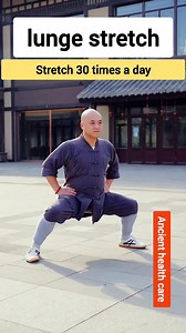 Do 30 Ba Duan Jin lunge stretches daily to relax your body and mind. #stretching #lunges #legs #helpfultips #healthandwellness #hunchback #stretching | Warrior Tai Chi