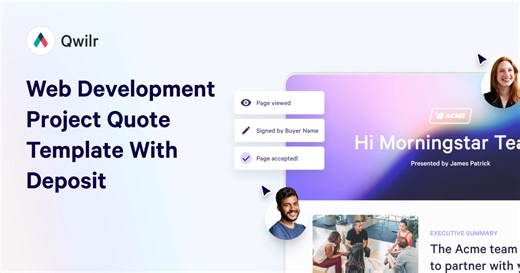 Web Development Project Quote Template With Deposit