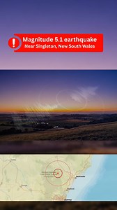 📍 5.1 Earthquake Hits Near Singleton, Australia, Strongest in Over 30 Years 📍 At 2:55 AM local time on Wednesday, April 23, 2025, a magnitude 5.1 earthquake struck near Singleton in New South Wales. It is the strongest earthquake recorded in the Hunter region since the 1994 Ellalong quake. Shaking was felt across Singleton, Muswellbrook, Cessnock, Newcastle, and surrounding areas. This rare seismic event has brought renewed attention to the region's fault lines. #Singleton #HunterValley #Earth
