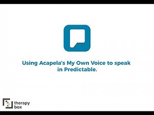 Acapela voice setup and use with Predictable