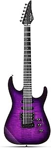 Fesley X 39" Solid Body Electric Guitar: Electric Guitar Kit with Bone Nut, Full Size 6 String Guitars with 24 Frets 10 Pack Guitar Picks (Purple)