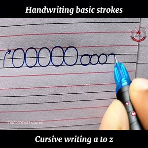 1.4M views · 3.6K reactions | Handwriting basic strokes - Cursive writing a to z - How to improve handwriting in English - | Tomorrows futures | Facebook