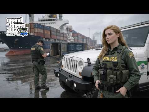 Gta 5 LSPDFR Let's Play As Female Border Patrol Police With Partner - Cargo Ship Inspection