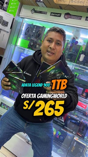 ¡Mi king! 😎 Este es el SSD ADATA Legend 900, es el más buscadito del momento 🔥Corre a 7000 MB/s, compatible con tu PC o PS5 📦Consígue este SSD de 1TB a solo S/265 en Gaming World. #SSD #adata #pc #pcgamer #setupgamer #gamingworld #fyp #cyberplaza | GamingWorld