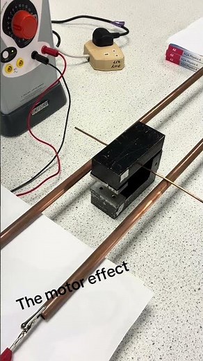 The motor effect #trentphysics #physicsfun