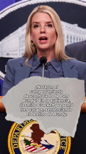 ¿Notaron el comportamiento descontrolado de Pam Bundy? En la audiencia, Jasmine Crockett presentó tres cargos, sentenciando el destino de Bundy.#pambondi #jasminecrockett #epstein #fyp #celebrity #tiktok #usa