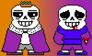 KingMultiverse!Sans (left) and BrutalityTale!Sans (right) (Alright ...