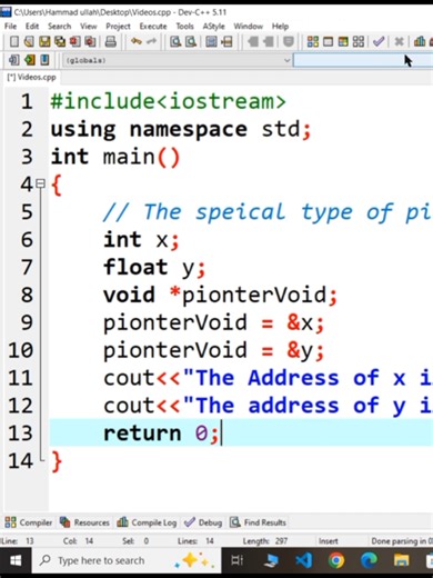 🌎 Special type of pointer call generic pionter📌#CodeWithHammad #followformore #viralvideos #viral #creatorsearchinsights