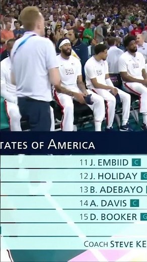 USA Men's Basketball Starting Line Up Introduction - 2024 Paris Olympics Intro #stephcurry #lebron
