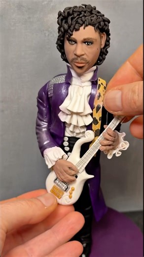 I Sculpted a Miniature Prince in His Iconic Purple Rain Costume #shorts #shortsfeed
