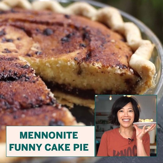 6.1M views · 66K reactions | Here's the recipe for the Mennonite FUNNY CAKE PIE 不 | Emmymade | Facebook