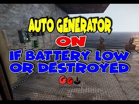 Rust Electric Tutorial - Auto Generator On If Battery Low Or Destroyed - Great For Turrets