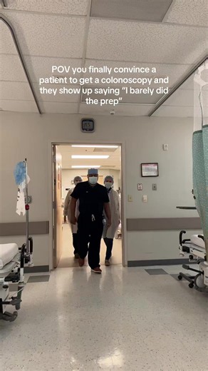 Colonoscopy prep fail — medical humor on surgery TikTok