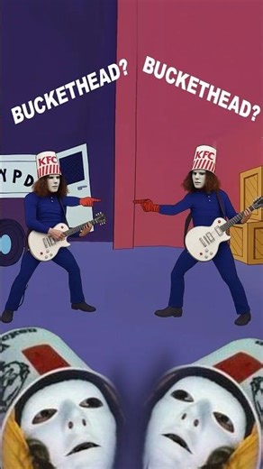 Cosplaying Buckethead taken away 😮❌ #guitar #music #buckethead #shorts #unmasked #gunsnroses #memes