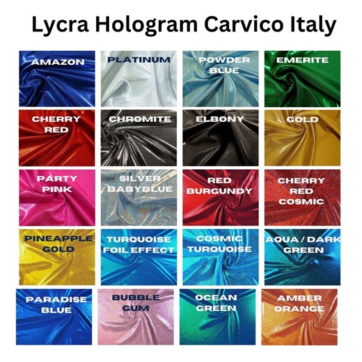 Hologram Lycra Fabric: Metallic Shine Stretch for Dance Costumes-sold From 0.5 M - Etsy Israel