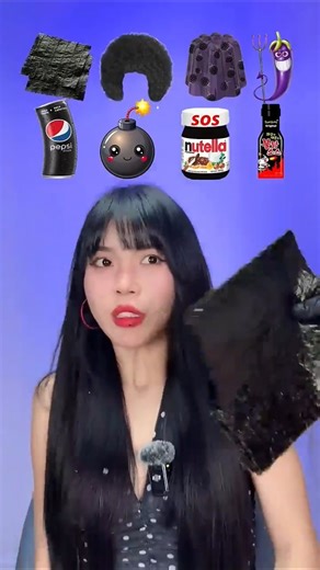 Eating Random Black FoodChallenge#comedy#shorts😱🤣😂🤗🤤