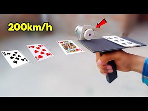 how to make a card throwing machine | card throwing gun